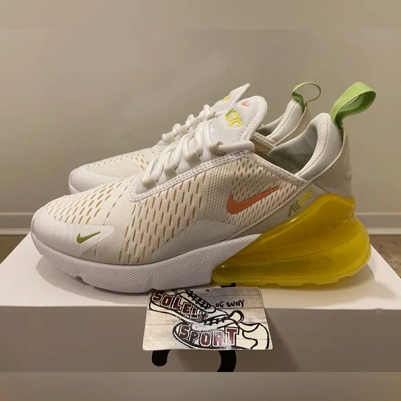 Nike Shoes New Nike Air Max 27 White Yellow Strike Running